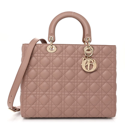 Christian Dior Lambskin Cannage Large Lady Dior Fard 1 of 11