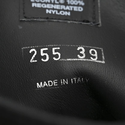 Prada Spazzolato Rois Nylon Metal Triangle Logo Monolith Pouch Pocket 55mm Boots 39 Black 8 of 10