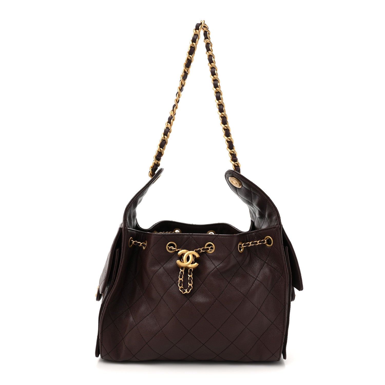 Chanel Caviar Quilted Small Chanel 25 Handbag Dark Brown 1 of 10