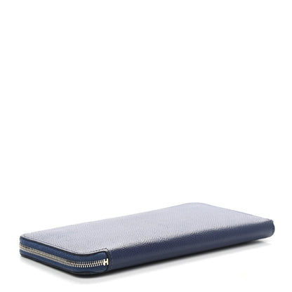 Hermes Epsom Silk'In Wallet Bleu Saphir Fauve Lime 4 of 9