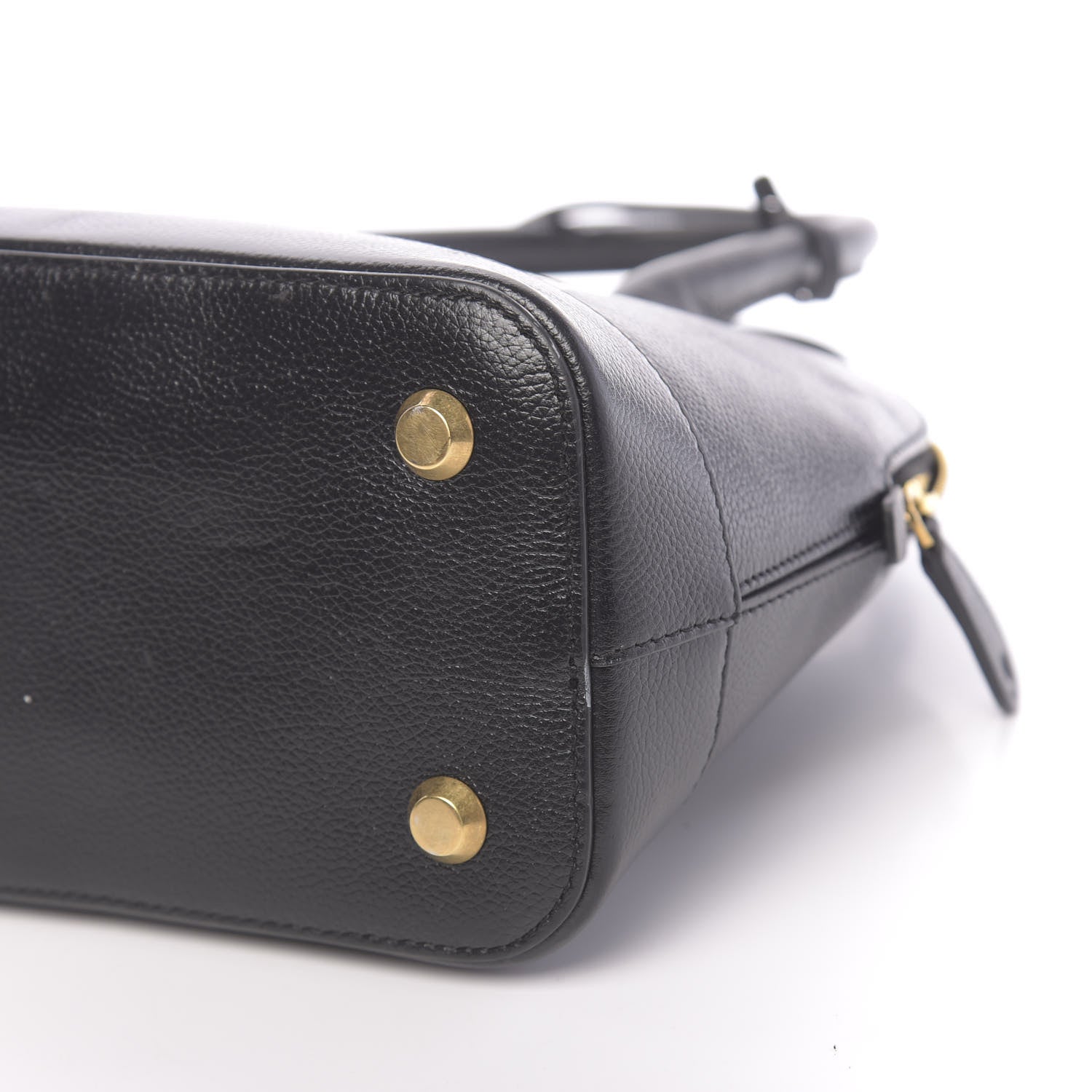 Balenciaga Grained Calfskin Logo S Ville Top Handle Bag Black White 9 of 10