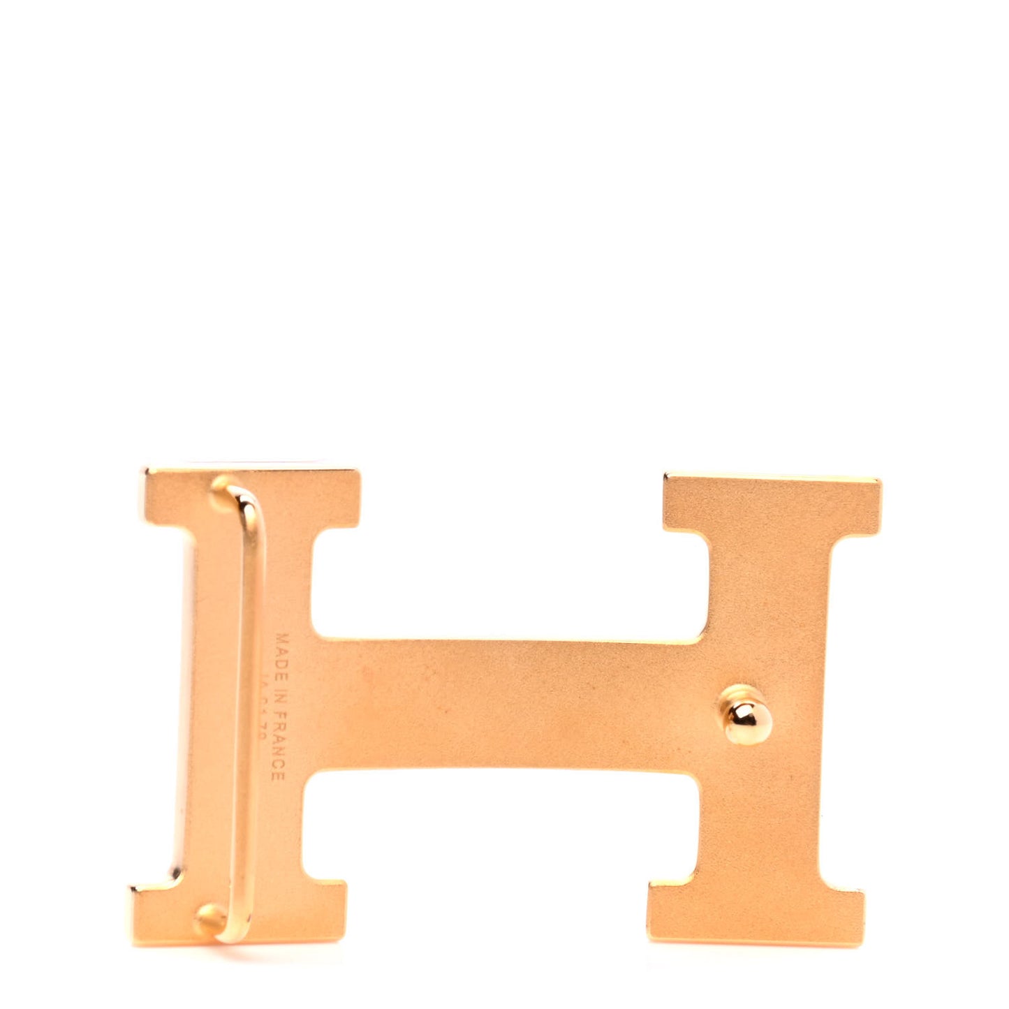 Polished 32mm H Belt Buckle Gold