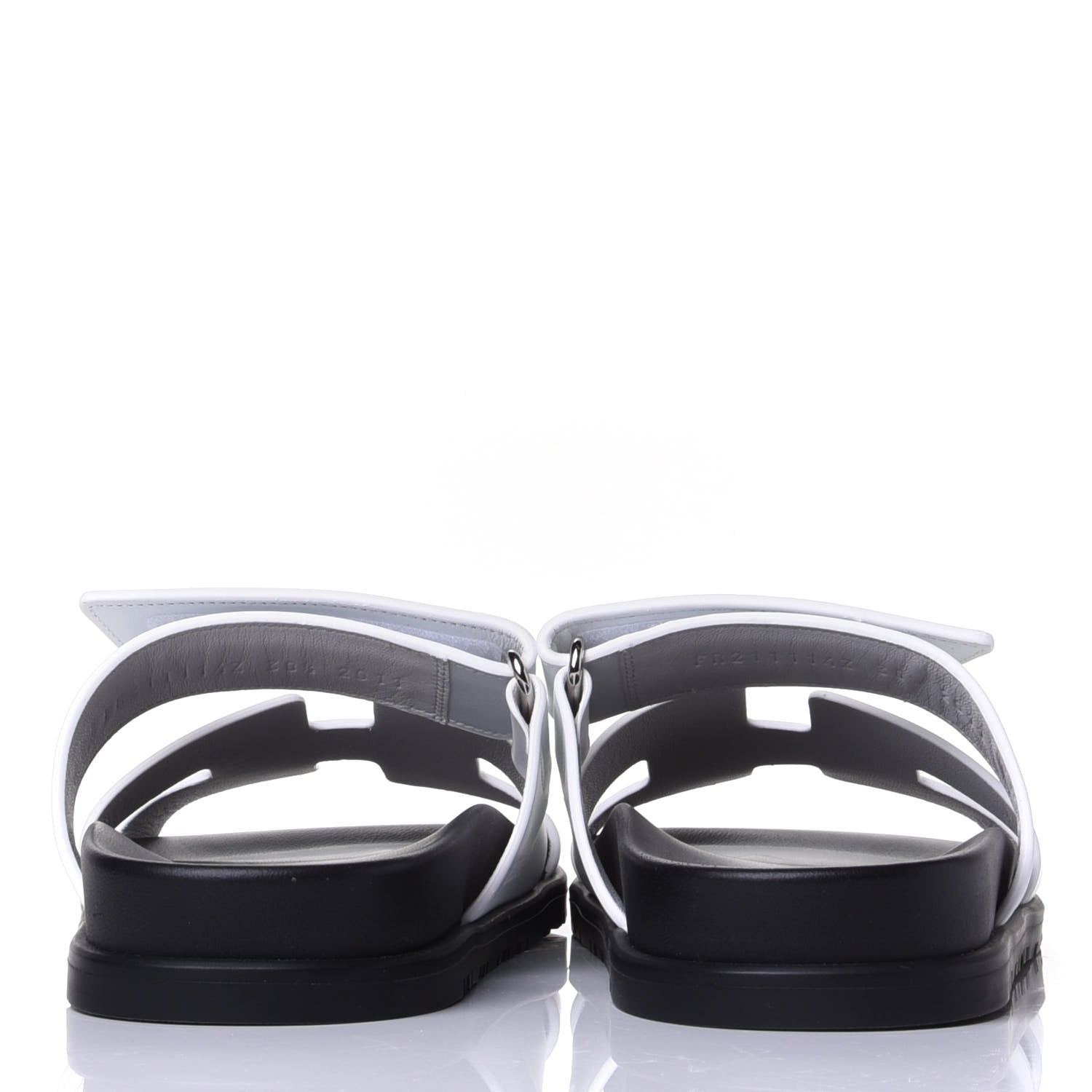 Hermes Calfskin Womens Chypre Sandals 38.5 White 6 of 11