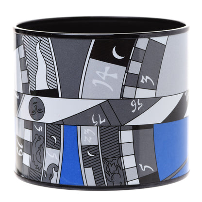 Hermes Enamel Printed Mega Wide Astrologie Bracelet 65 Bleu 3 of 6