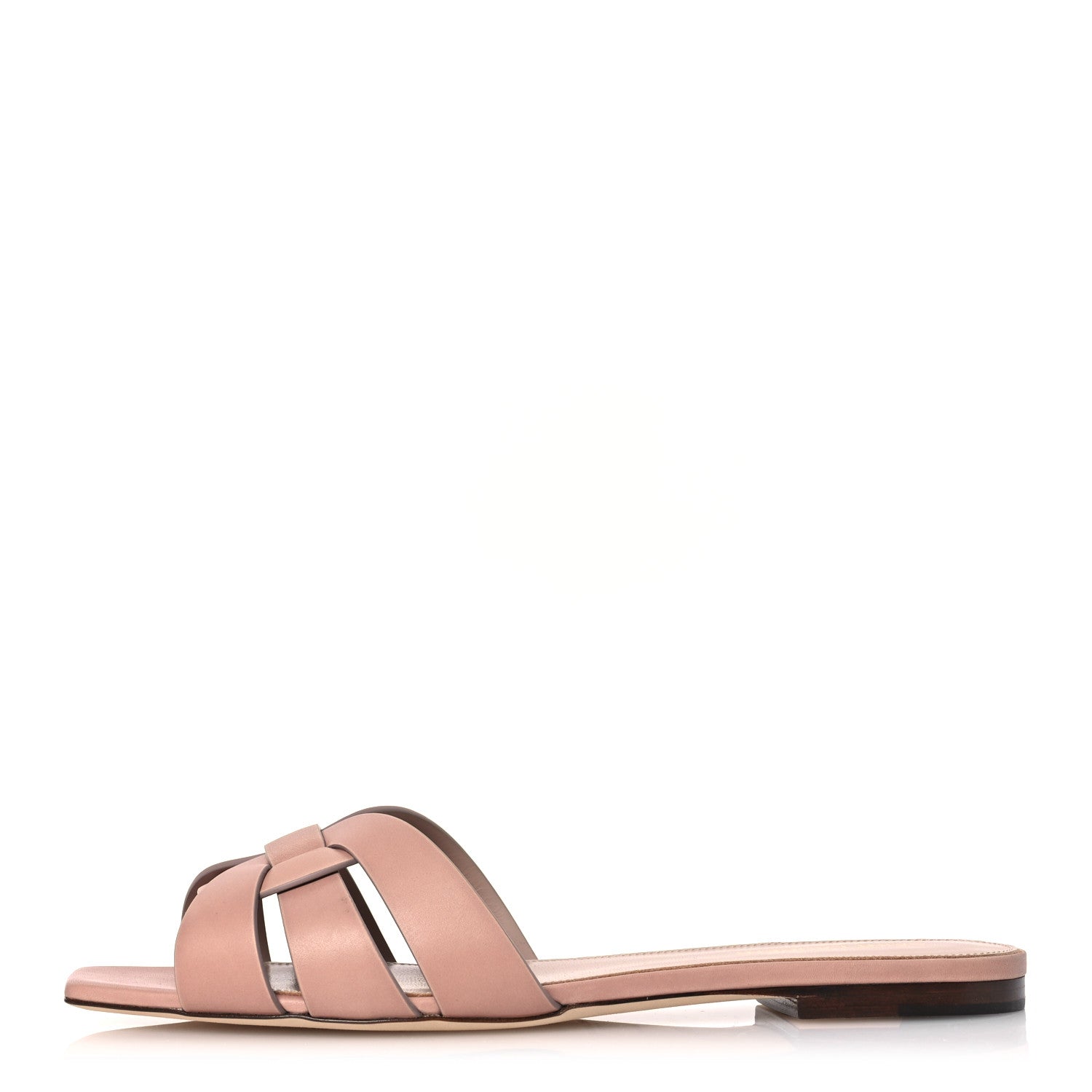 Saint Laurent Calfskin Tribute 05 Slide Sandals 40.5 Nude 1 of 14