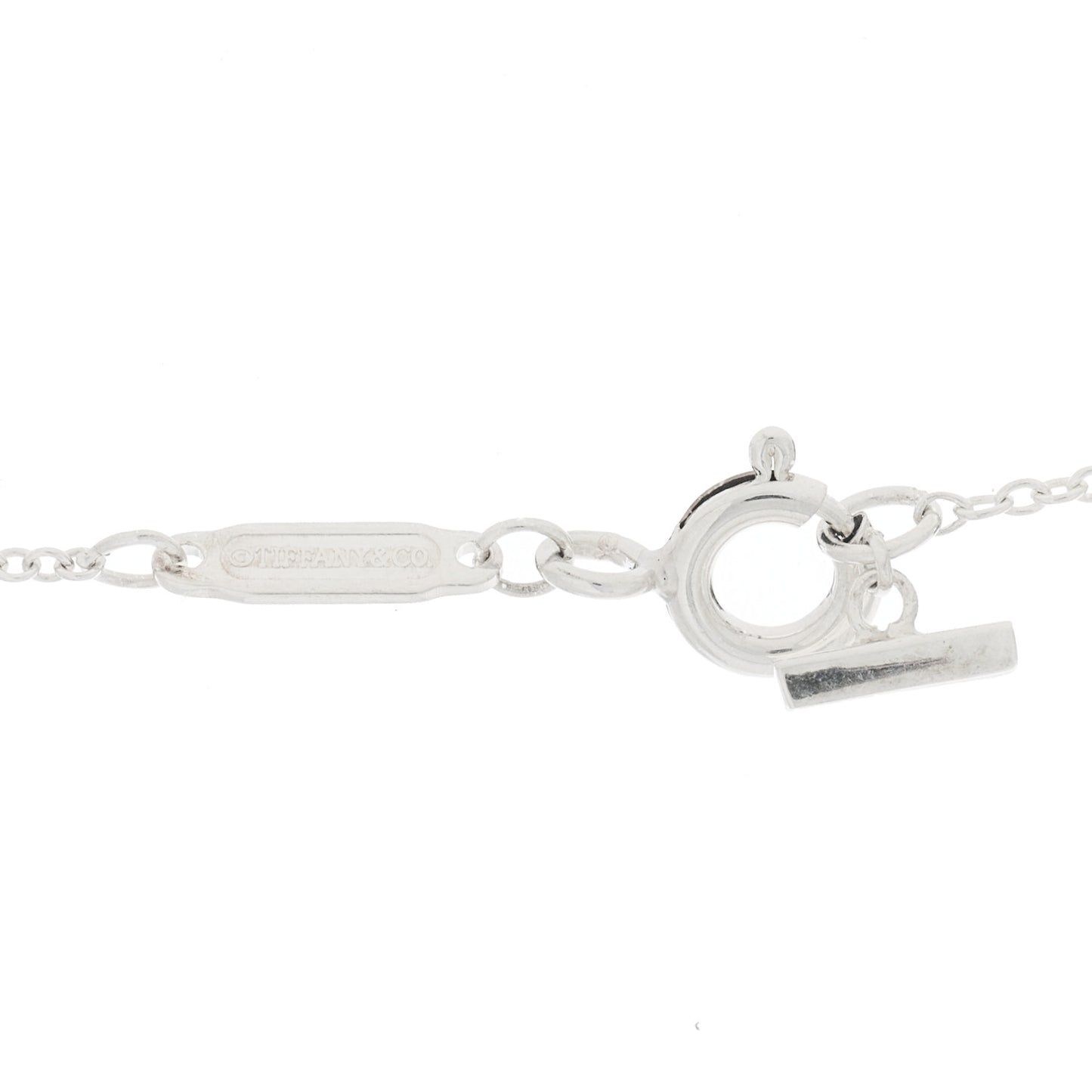 Sterling Silver Large T Smile Pendant Necklace