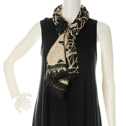 Chanel Modal Cashmere Scarf Black White 2 of 6