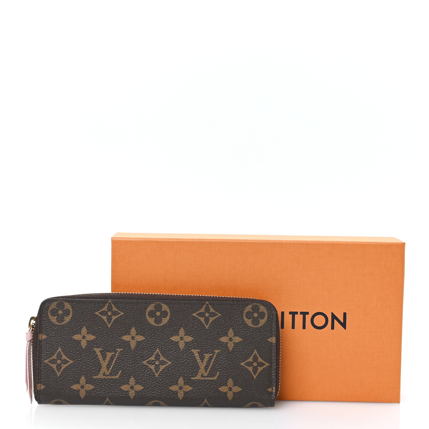 Monogram Clemence Wallet Rose Ballerine