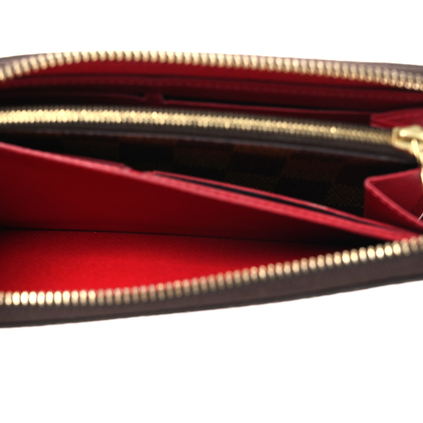 Damier Ebene Clemence Wallet Cherry