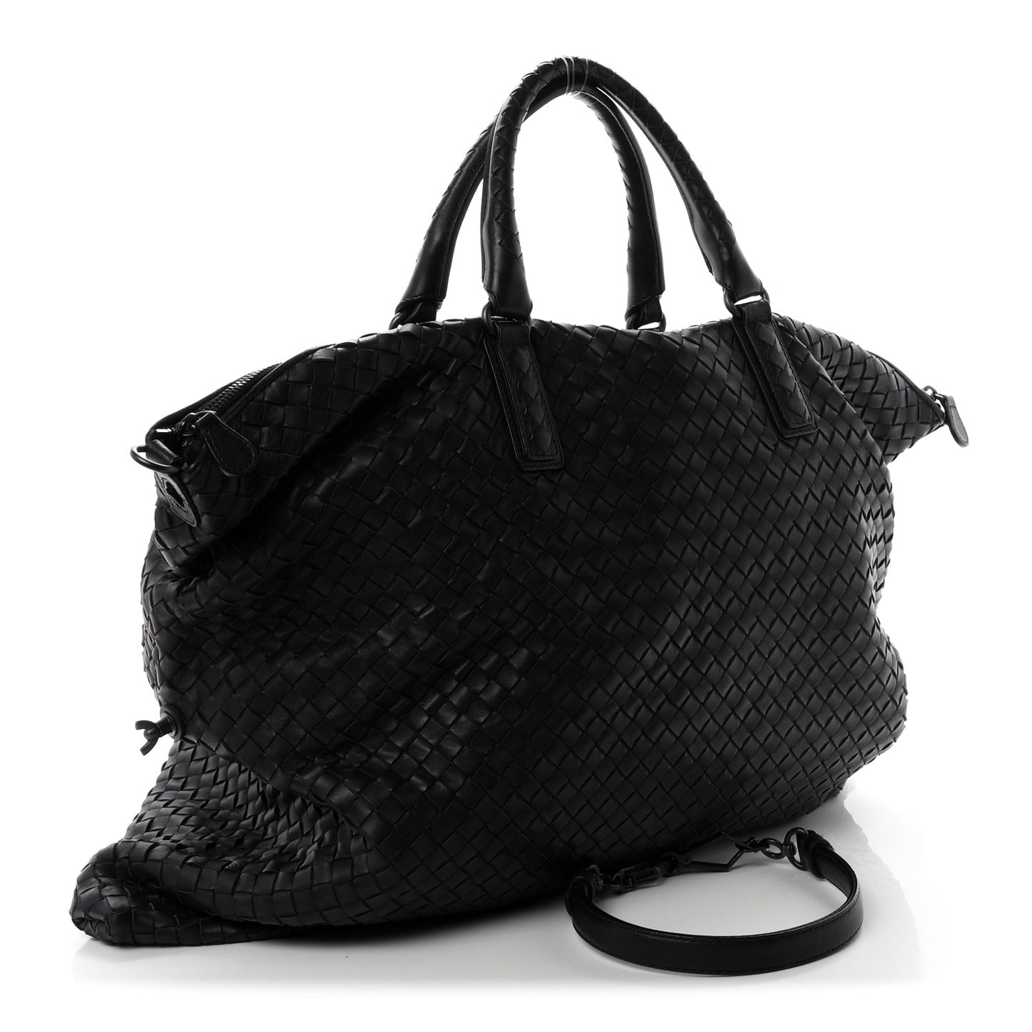 Nappa Intrecciato Maxi Convertible Tote Tourmaline