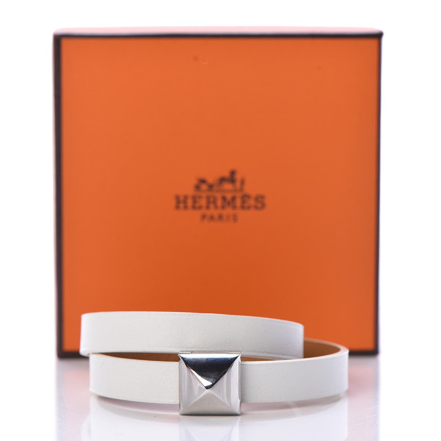 Hermes Swift Medor Infini Double Tour Bracelet T4 White Ocre 6 of 6