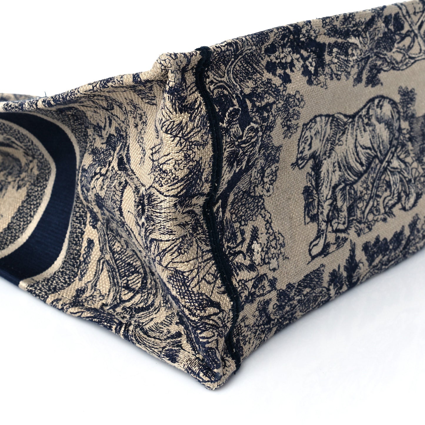 Canvas Embroidered Large Dioriviera Toile De Jouy Book Tote Black