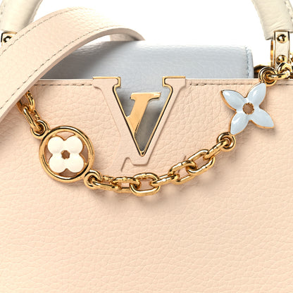 Louis Vuitton Taurillon LV Capucines Mini Blush Olyme Blue White 7 of 10