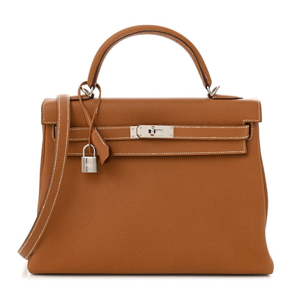 Hermes Togo Kelly Retourne 32 Gold 1 of 10