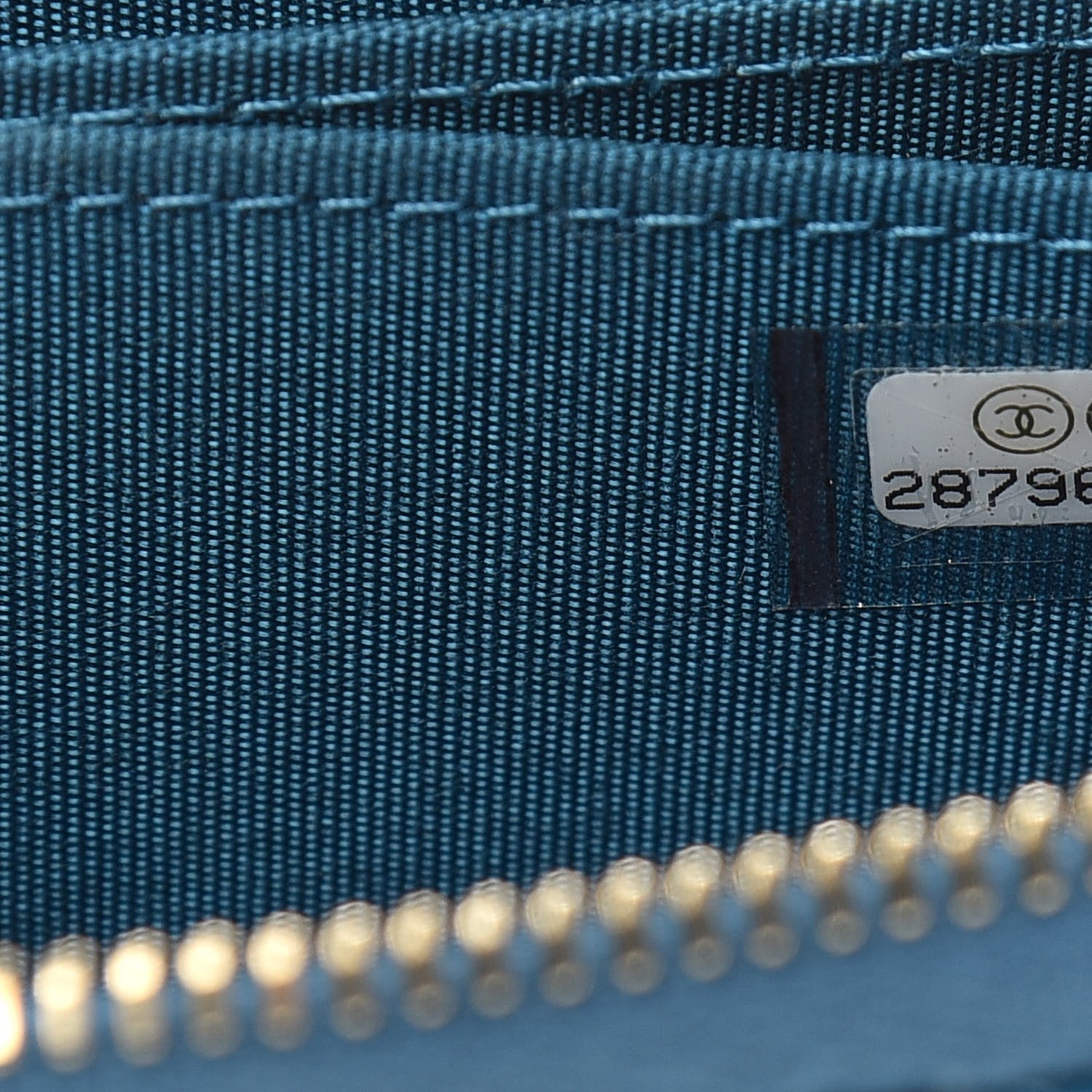 Chanel Goatskin Quilted Chanel 19 Zip Around Coin Purse Wallet Turquoise 7 of 9