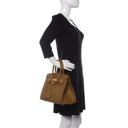 Hermes Madame Calfskin Birkin Sellier 30 Bronze Dore 2 of 11