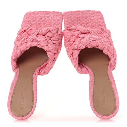 Bottega Veneta Raffia Twisted Intrecciato Stretch Mule Sandals 40.5 Blossom 2 of 12