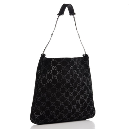 Gucci Suede Guccissima Hobo Black 4 of 11