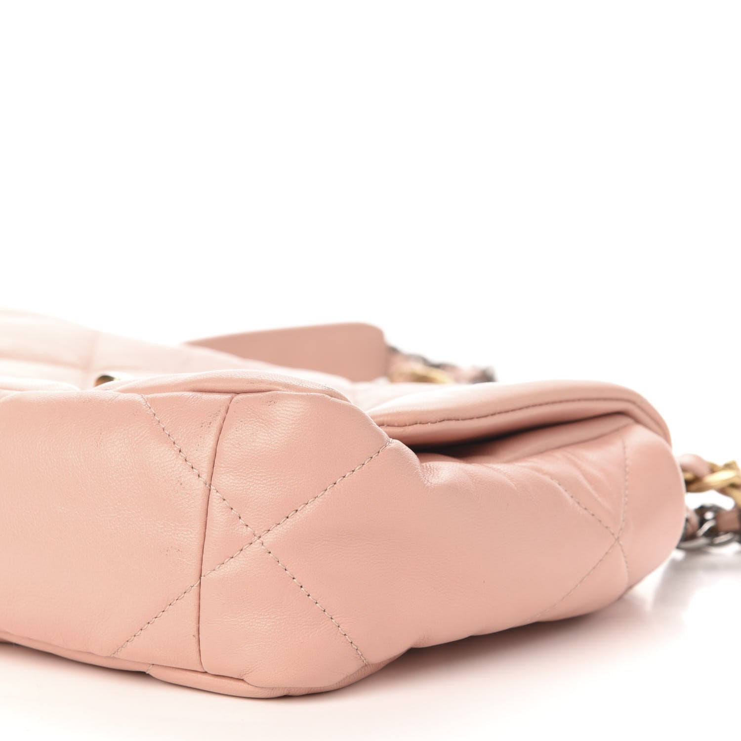 Chanel Goatskin Quilted Medium 19 Flap Light Pink 9 of 11