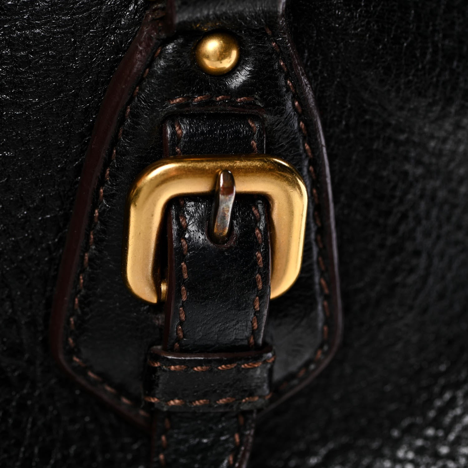 Prada Cervo Antik Shoulder Bag Black 15 of 24