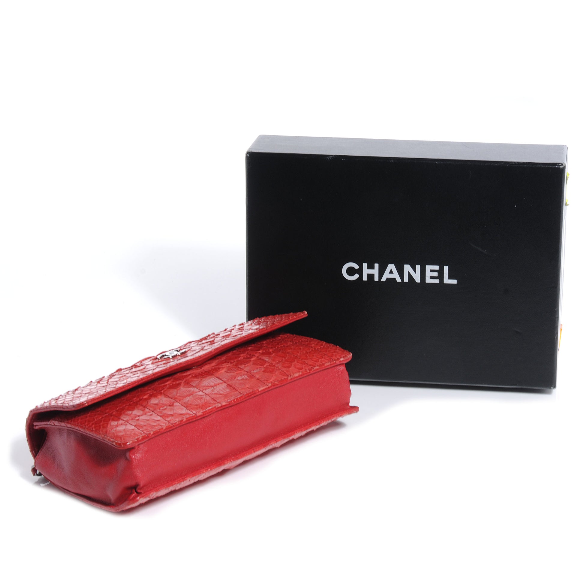 Chanel Python Wallet On Chain WOC Red 4 of 7