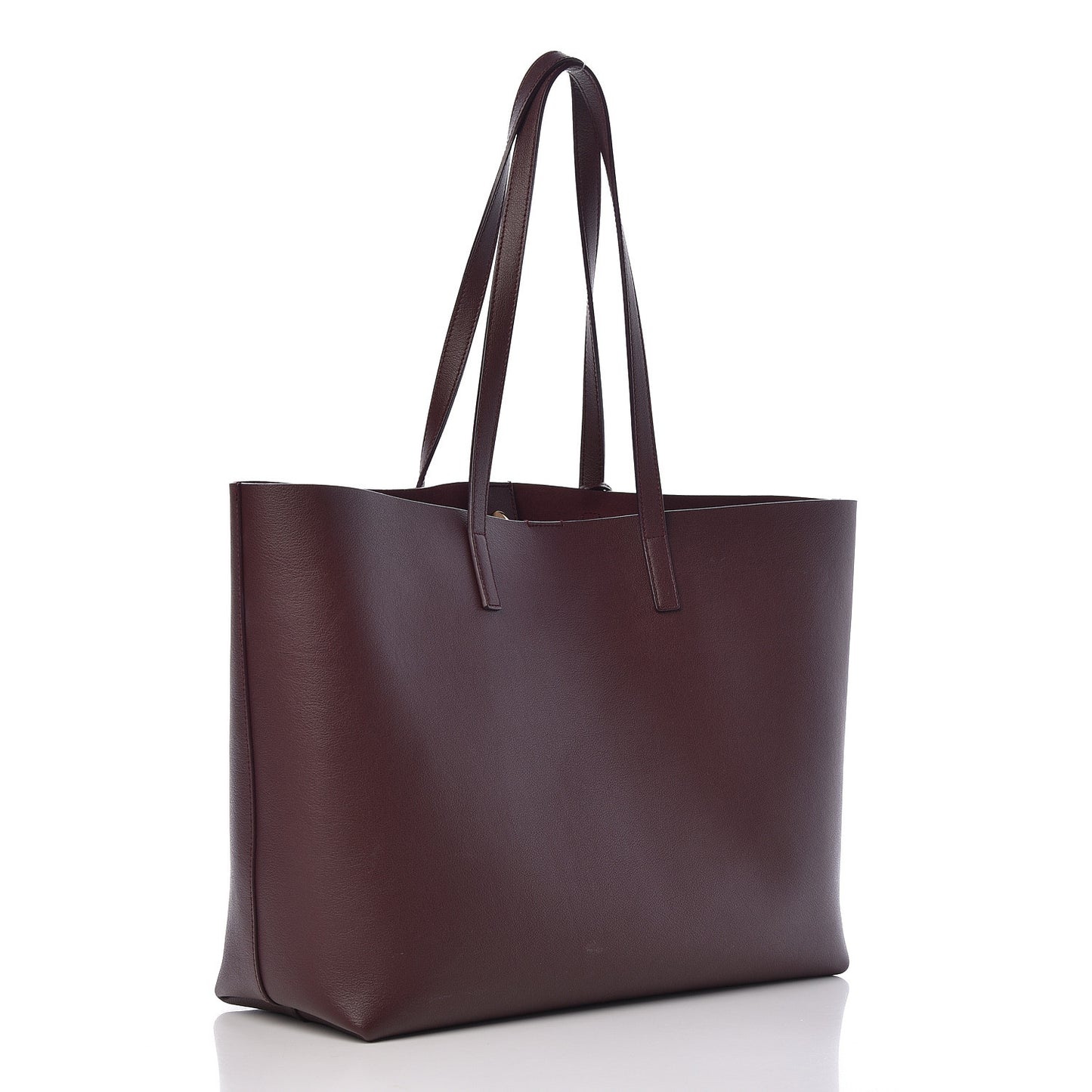 Calfskin Large Shopping Tote Bordeaux