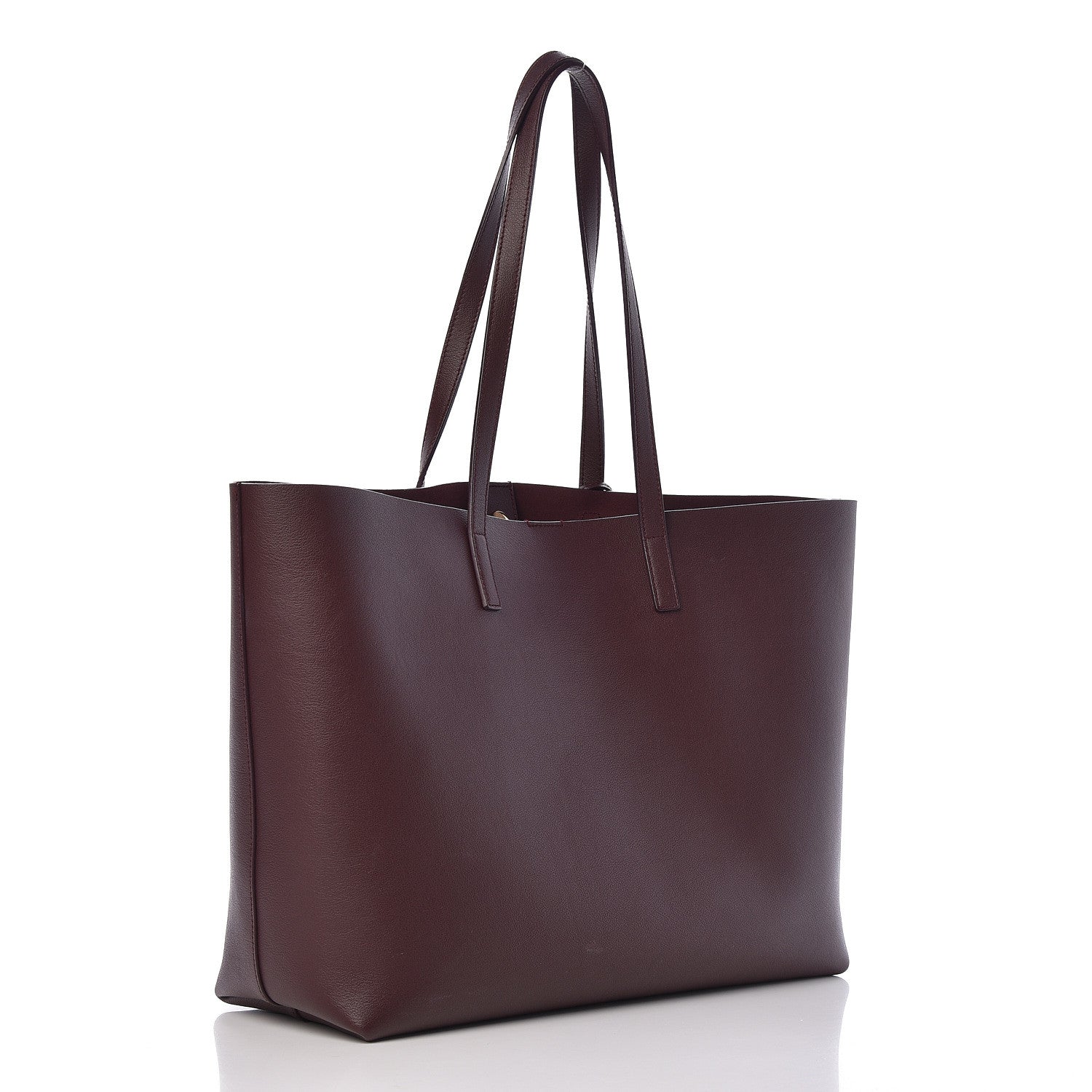 Saint Laurent Calfskin Large Shopping Tote Bordeaux 4 of 11