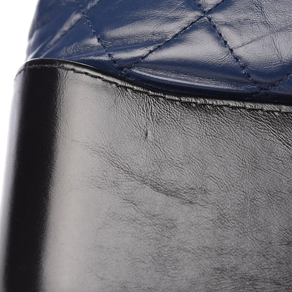 Chanel Aged Calfskin Quilted Large Gabrielle Hobo Navy Black 16 of 17