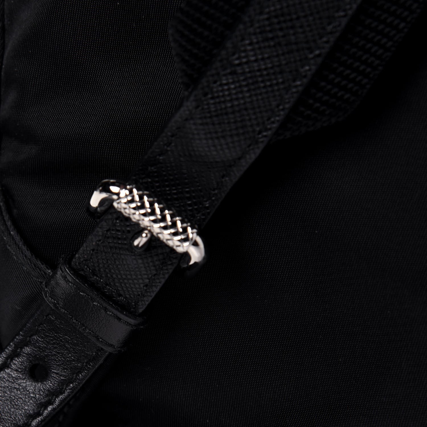 Prada Nylon New Vela Studded Backpack Black 13 of 18