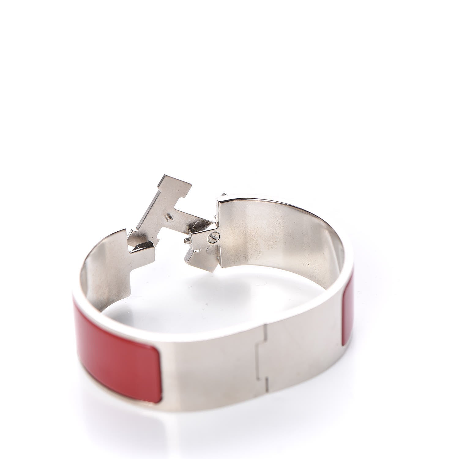 Hermes Enamel Wide Clic Clac H Bracelet GM Red 4 of 5