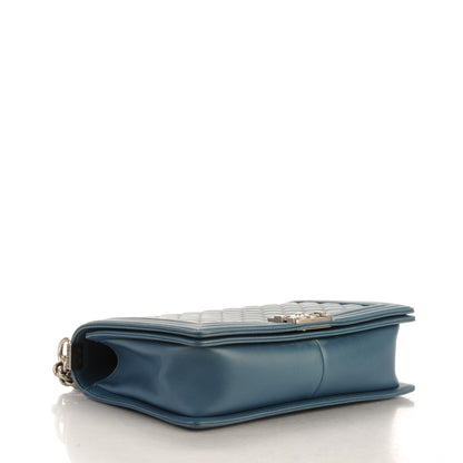 Chanel Lambskin Quilted New Medium Boy Flap Dark Blue 4 of 9