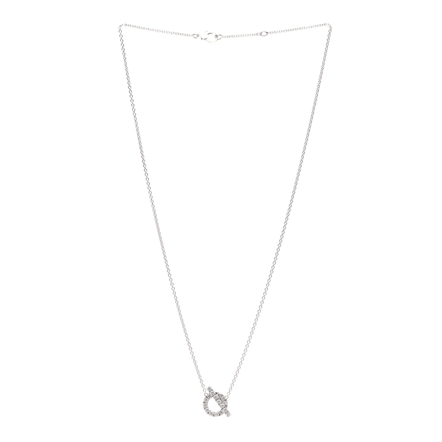 18K White Gold Diamond Finesse Pendant Necklace