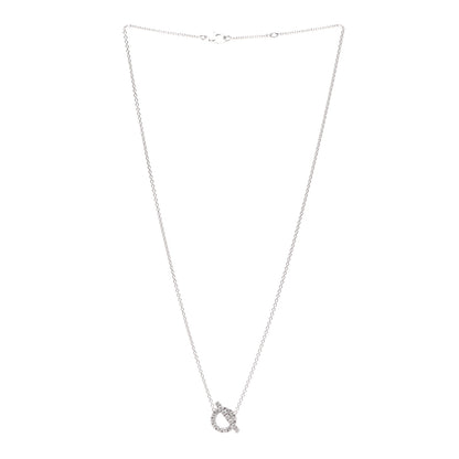 Hermes 18K White Gold Diamond Finesse Pendant Necklace 3 of 6
