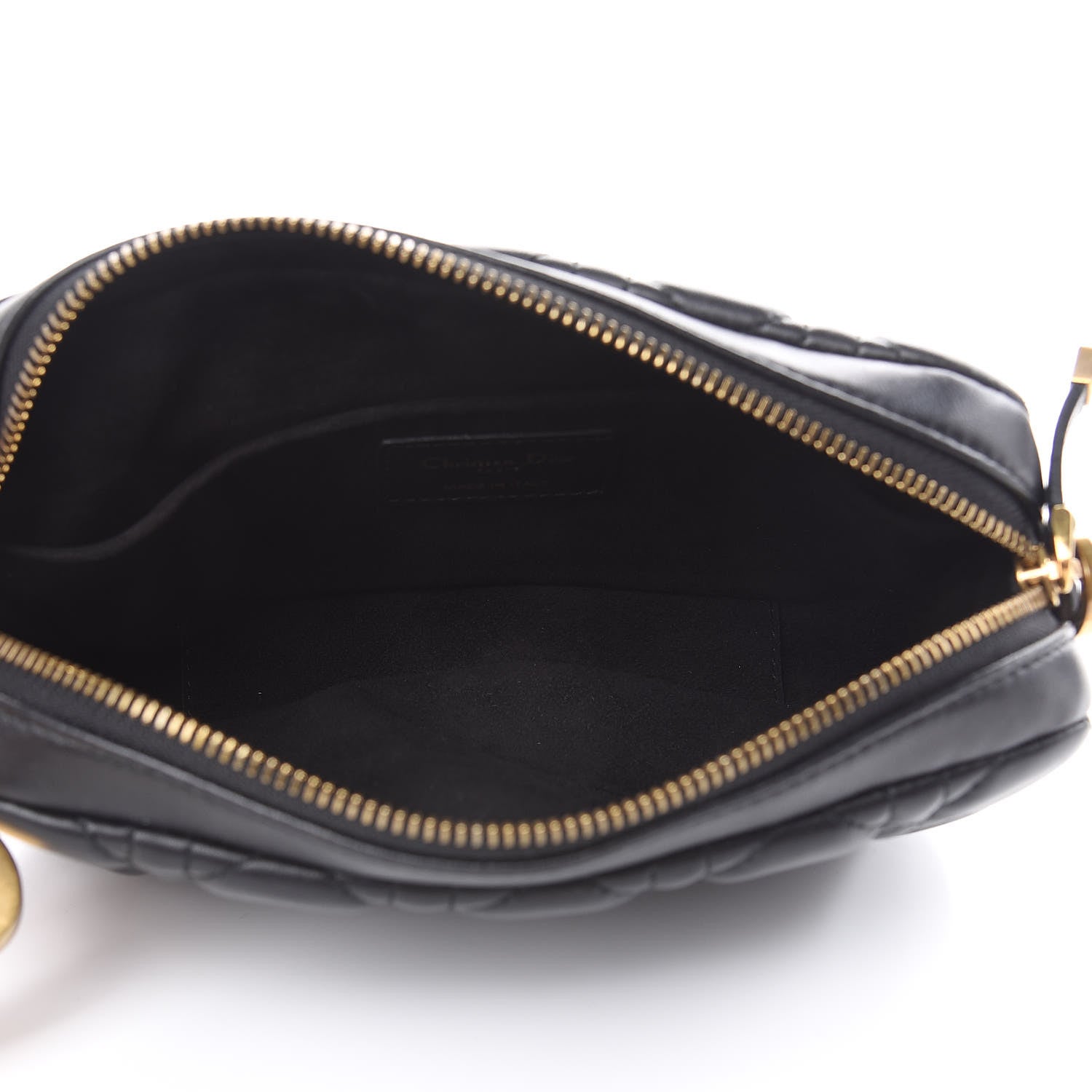 Christian Dior Lambskin Cannage DiorQuake Pouch Black 5 of 9