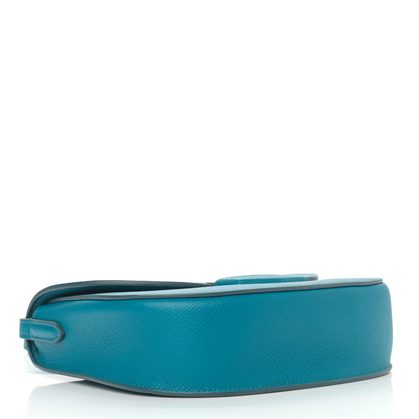 Grained Calfskin Small Trotteur Teal Blue