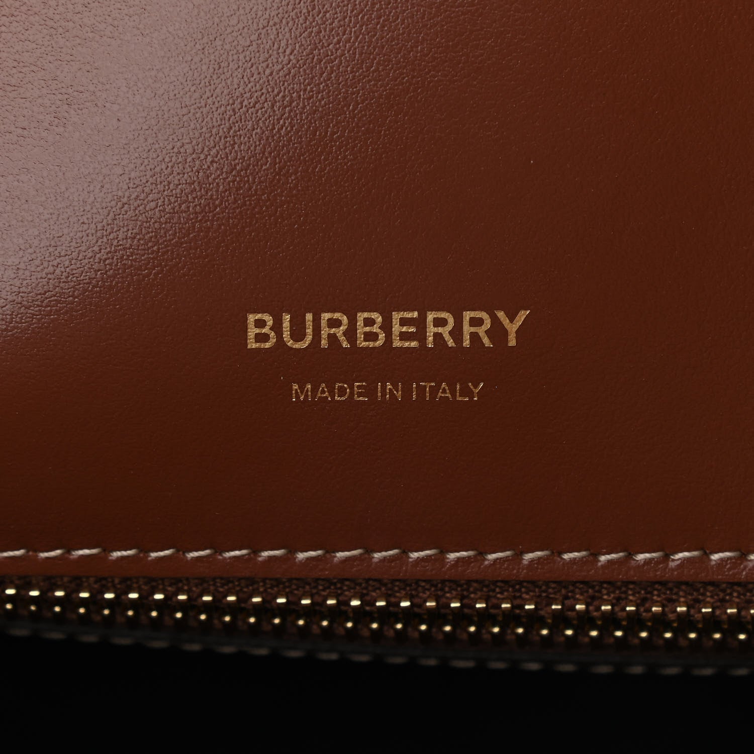 Burberry Calfskin Vintage Check Two Handle Title Bag Archive Beige 6 of 12
