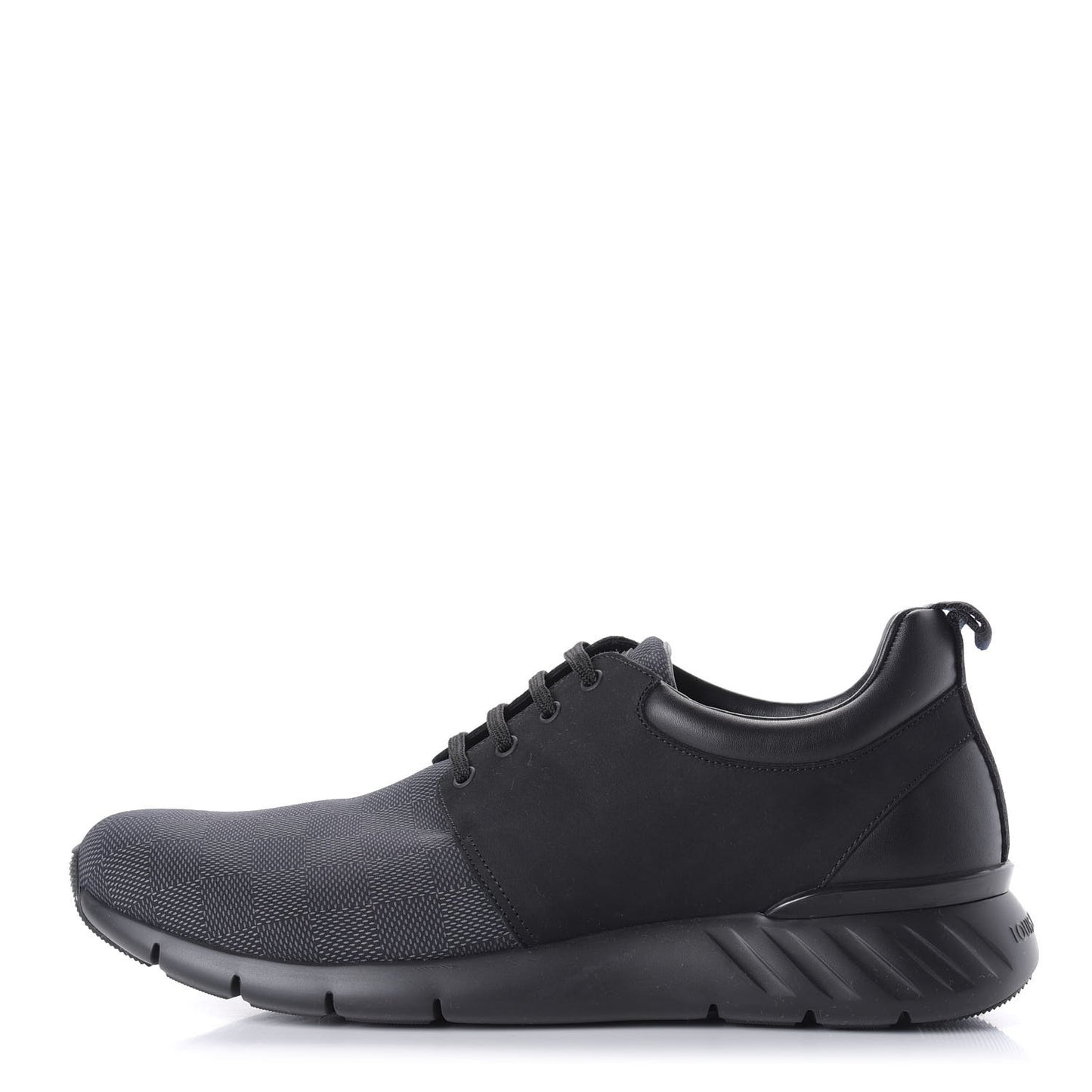 Calfskin Damier Fastlane Low Sneakers 10 Black