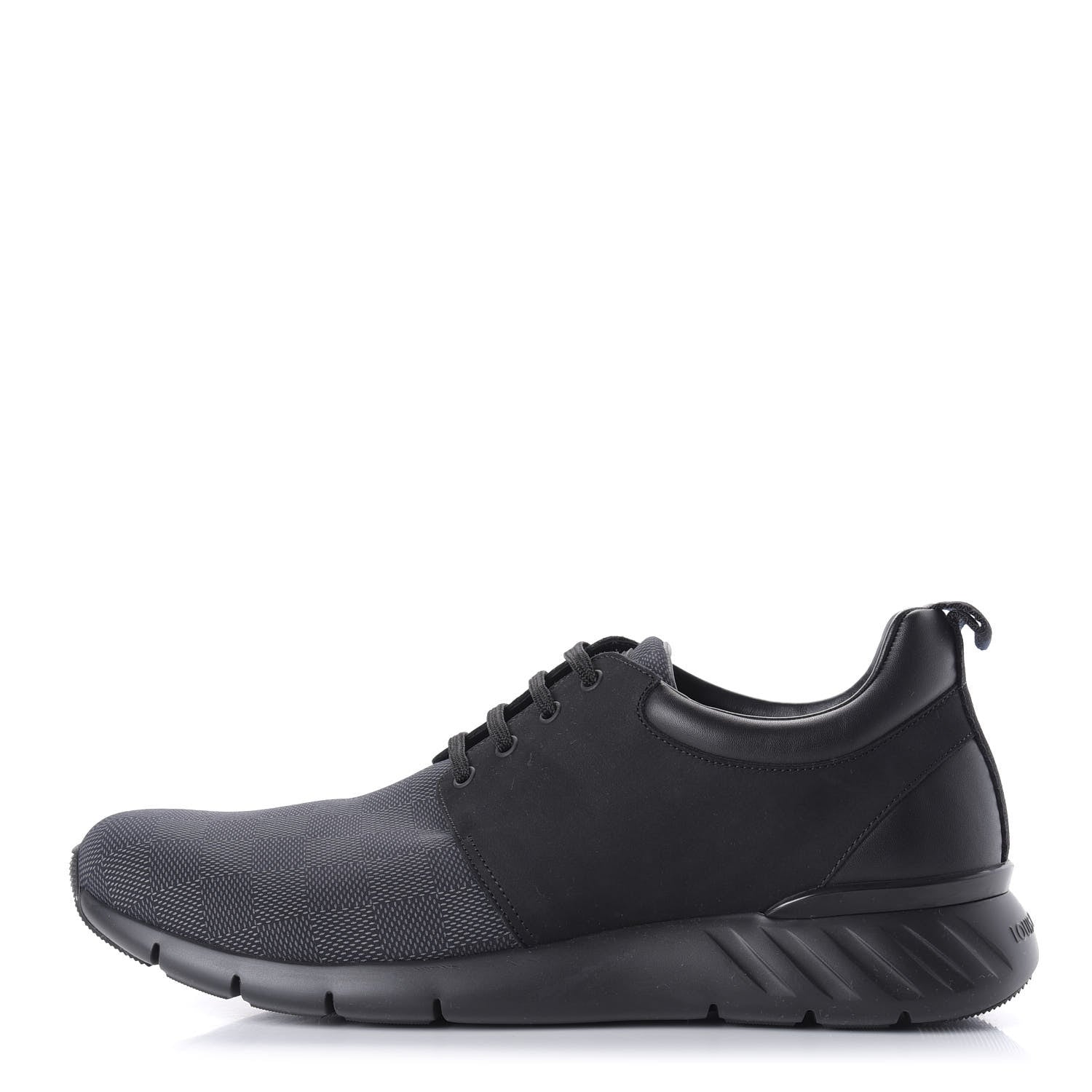 Louis Vuitton Calfskin Damier Fastlane Low Sneakers 10 Black 1 of 8