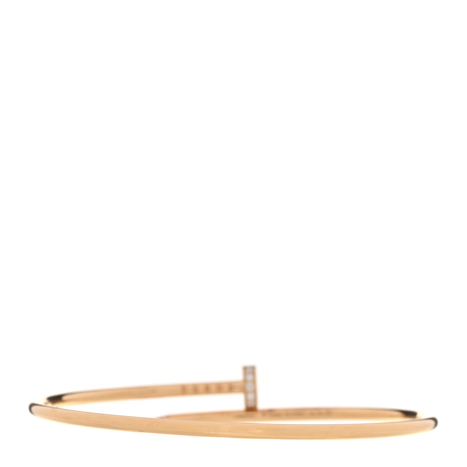 Cartier 18K Yellow Gold Diamond Small Juste Un Clou Bracelet 18 2 of 5