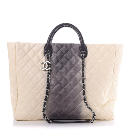 Chanel Caviar Ombre Large Shopping Tote White 1 of 8