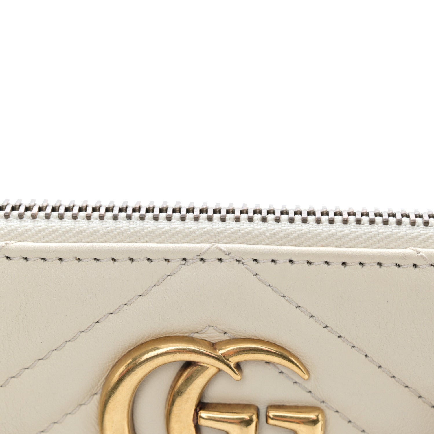 Gucci Calfskin Matelasse Mini GG Marmont Chain Bag White 13 of 13