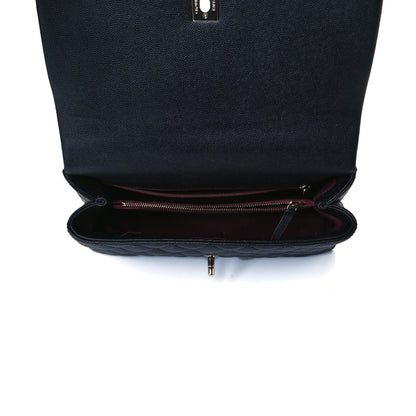 Chanel Caviar Quilted Small Coco Handle Flap Black 5 of 15