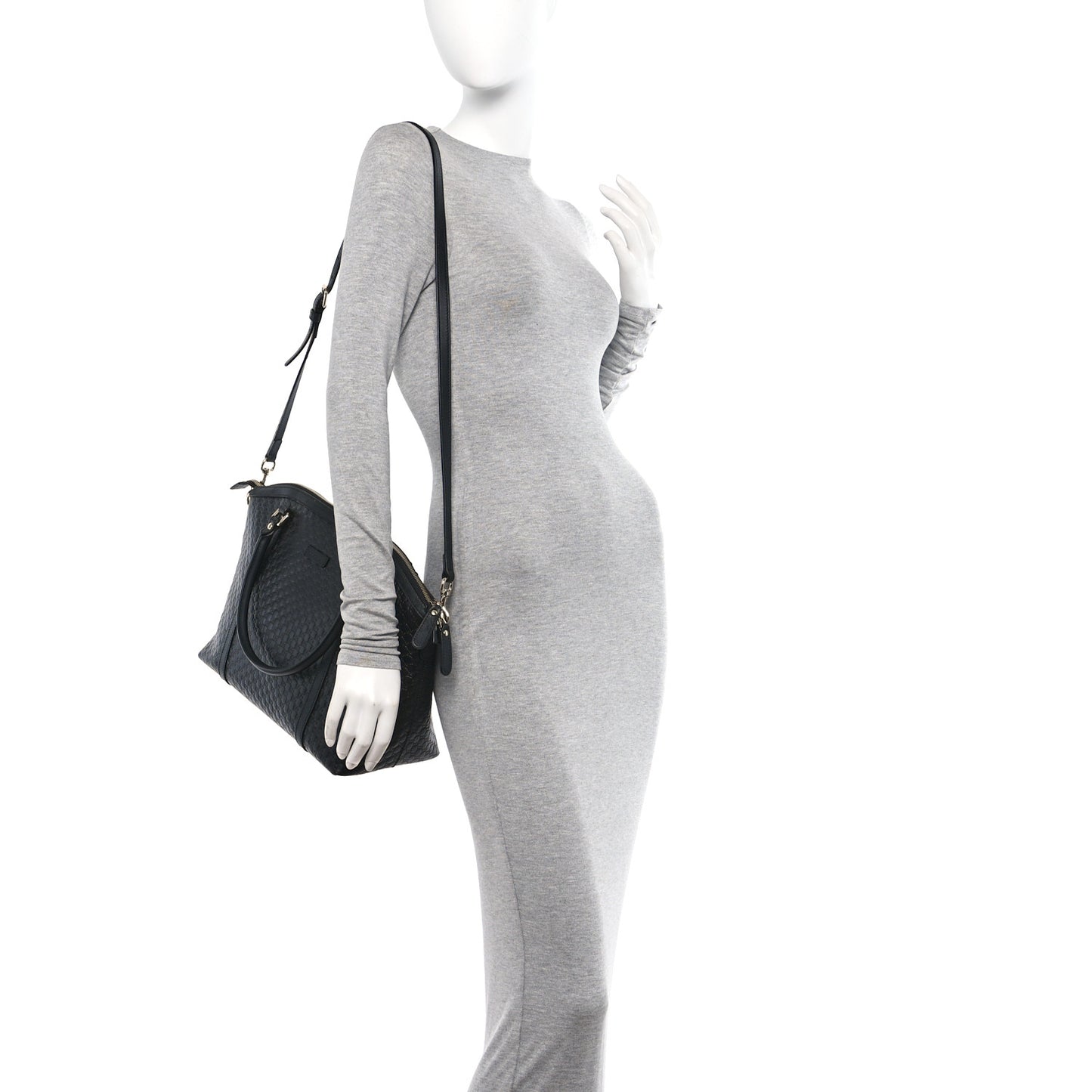 Soft Microguccissima Dome Satchel Black