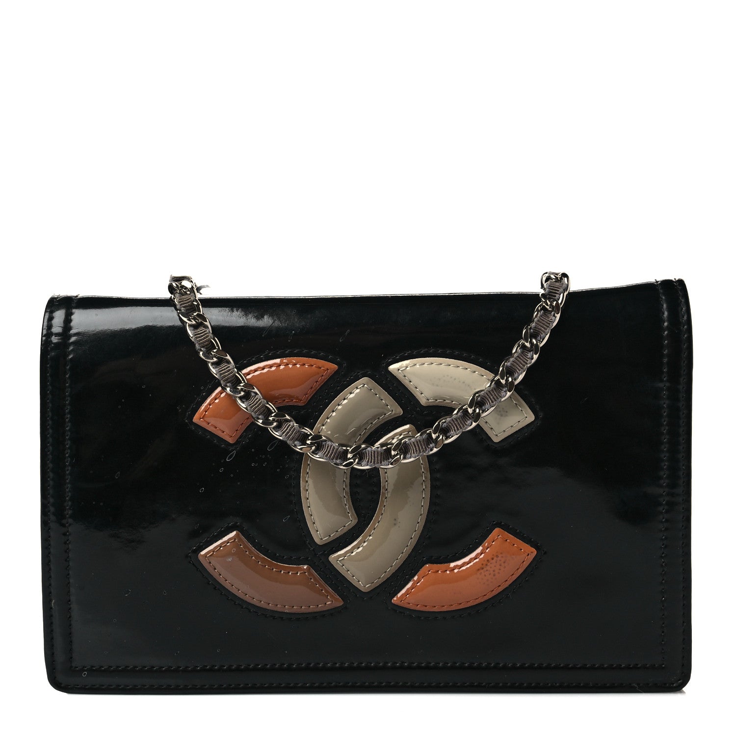 Chanel Vinyl Lipstick Wallet On Chain WOC Black 1 of 9