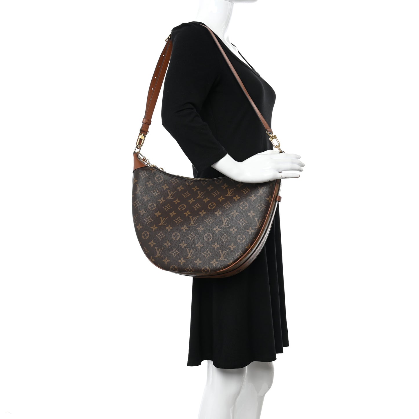 Reverse Monogram Loop Hobo