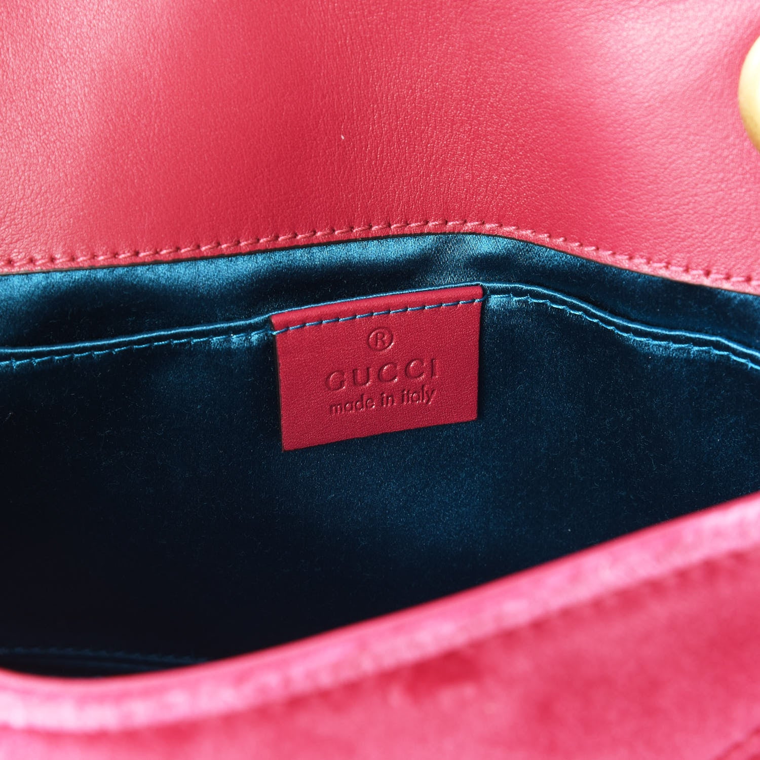 Gucci Velvet Matelasse Mini GG Marmont Shoulder Bag Light Raspberry Rose 7 of 10