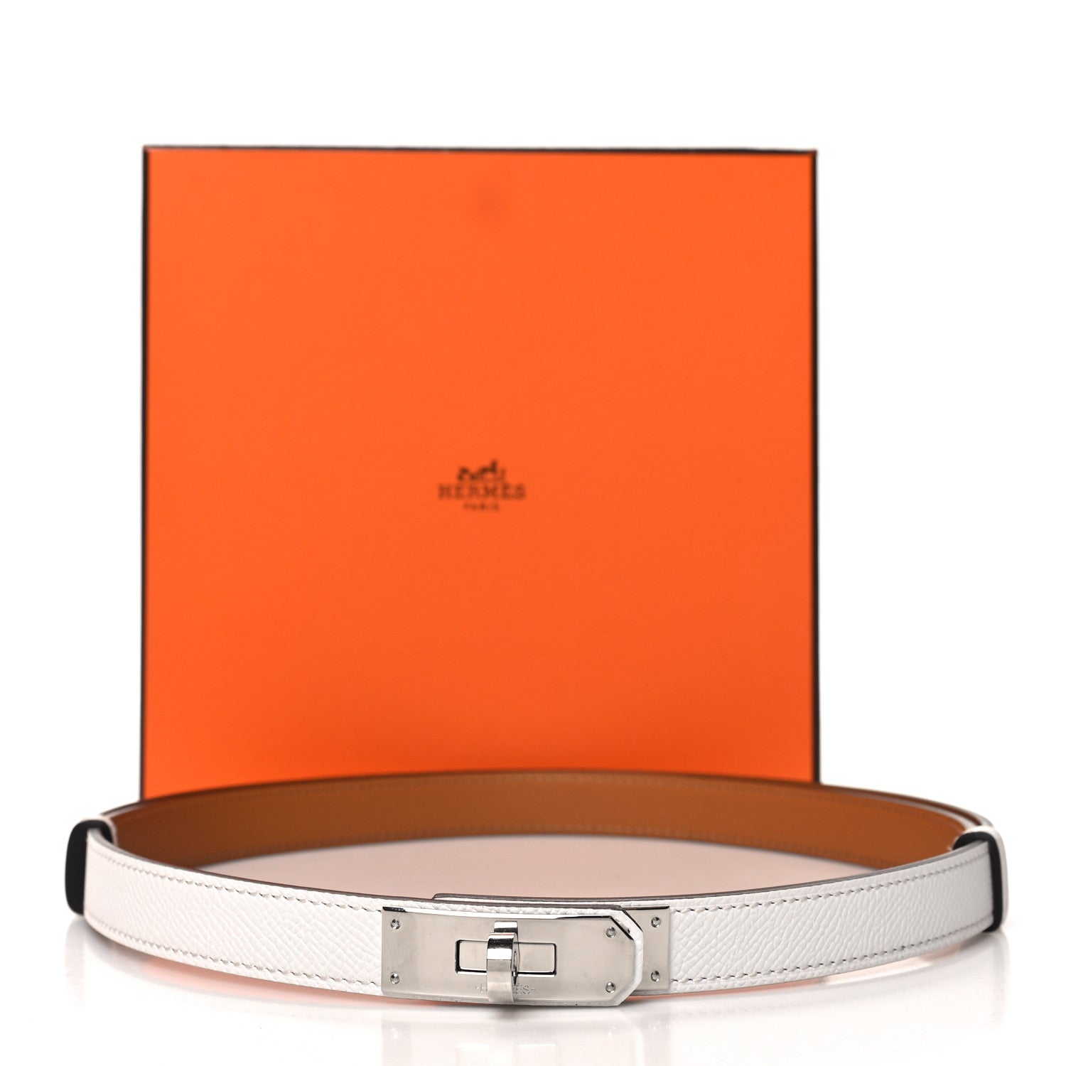 Hermes Epsom Kelly Belt White 4 of 4