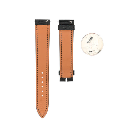 Hermes Shiny Alligator Heure H Hour Watch 30mm Strap Black 2 of 3