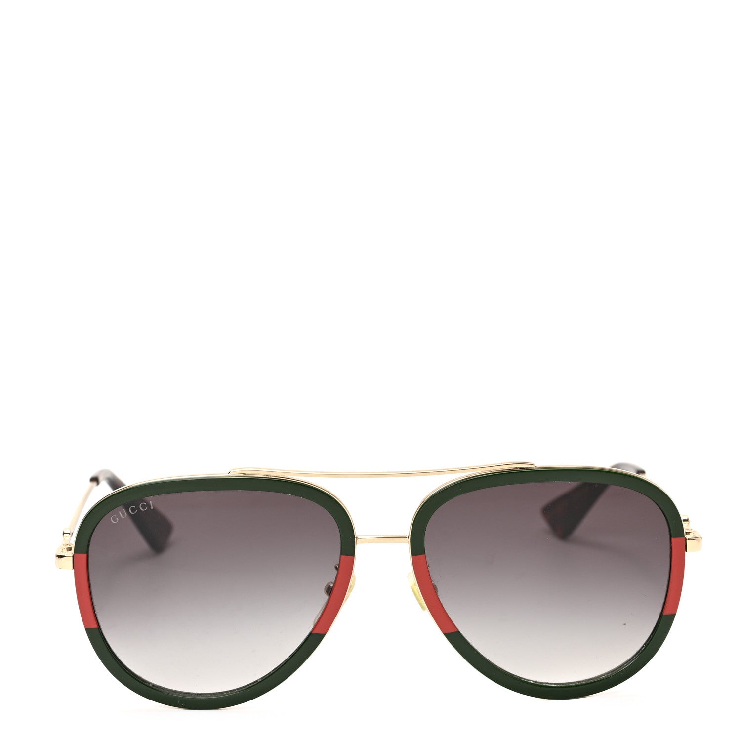 Gucci Acetate Web Aviator Sunglasses GG0062S Green Red 2 of 7