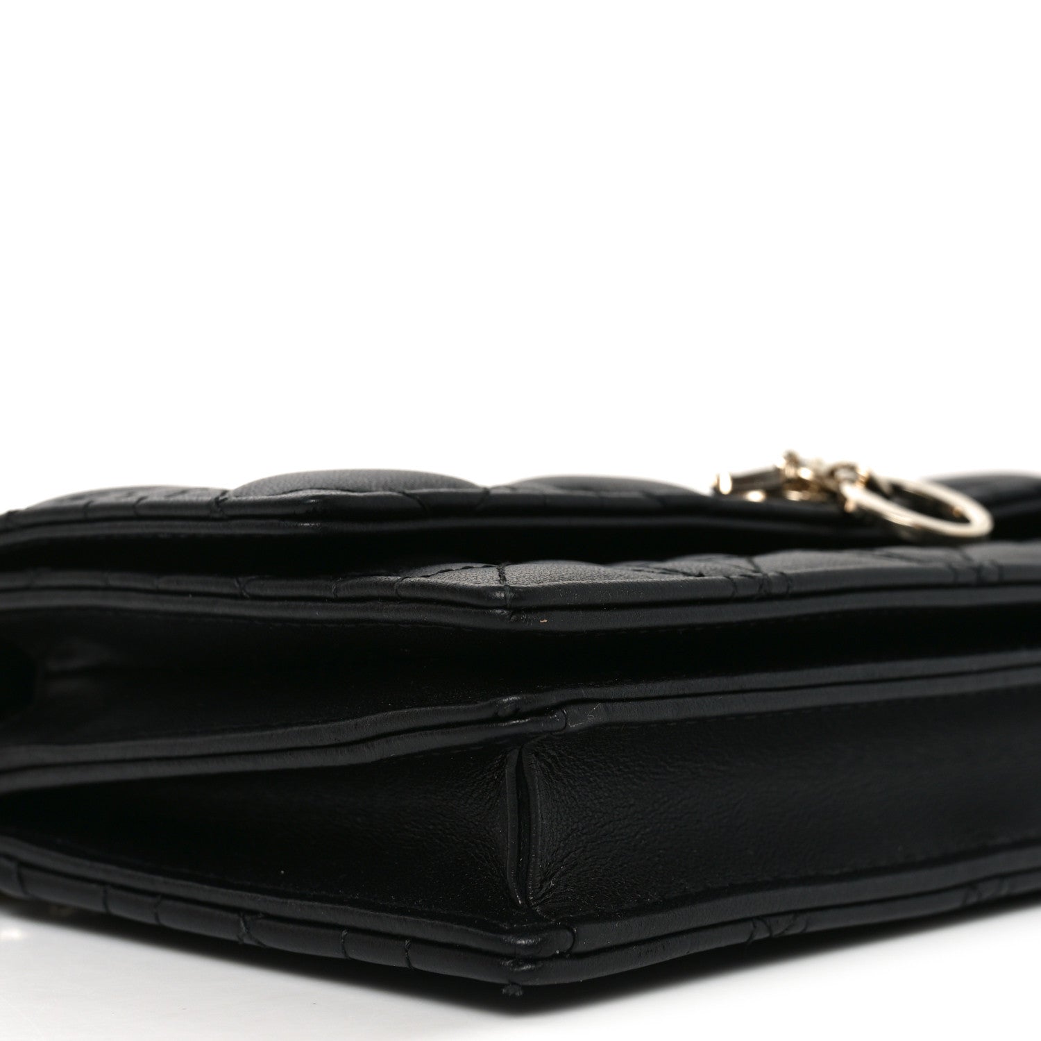 Christian Dior Lambskin Cannage Lady Dior Phone Pouch Black 7 of 9